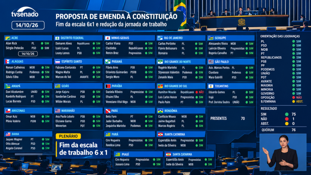 Votação no Senado_ Fim da Escala 6x1